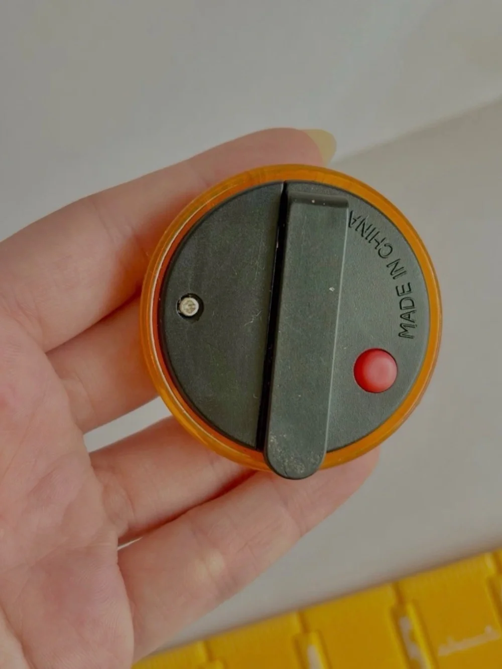 Vintage Halloween Safety Reflector Light Pumpkin Trick or Treating Retro Battery
